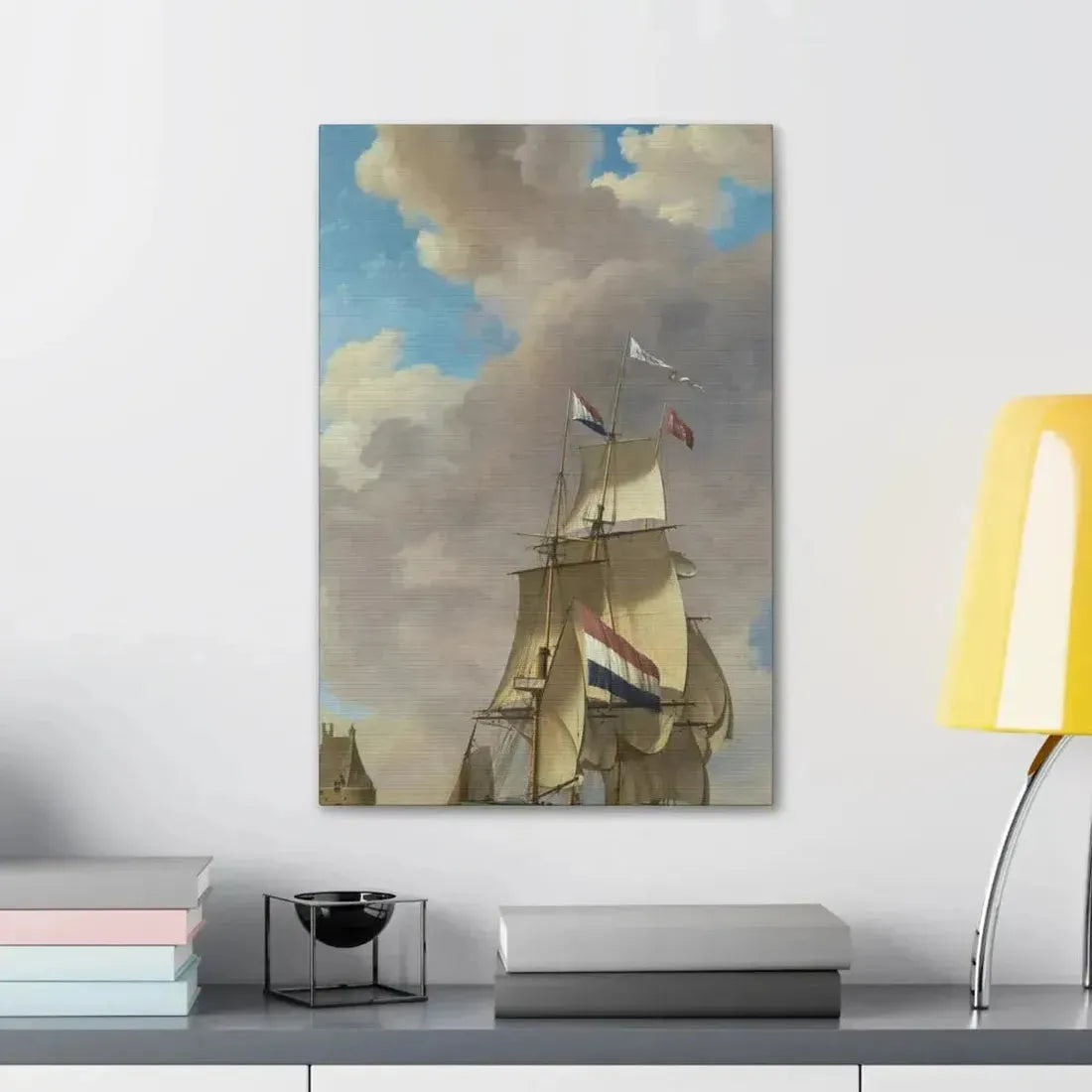 Johannes Hermanus Koekkoek (1778-1851) A Merchantman off Veere - Canvas Wall Art - The Sticker Space