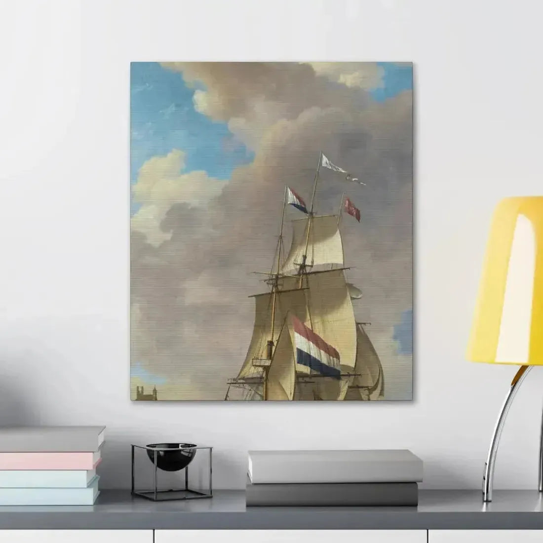 Johannes Hermanus Koekkoek (1778-1851) A Merchantman off Veere - Canvas Wall Art - The Sticker Space