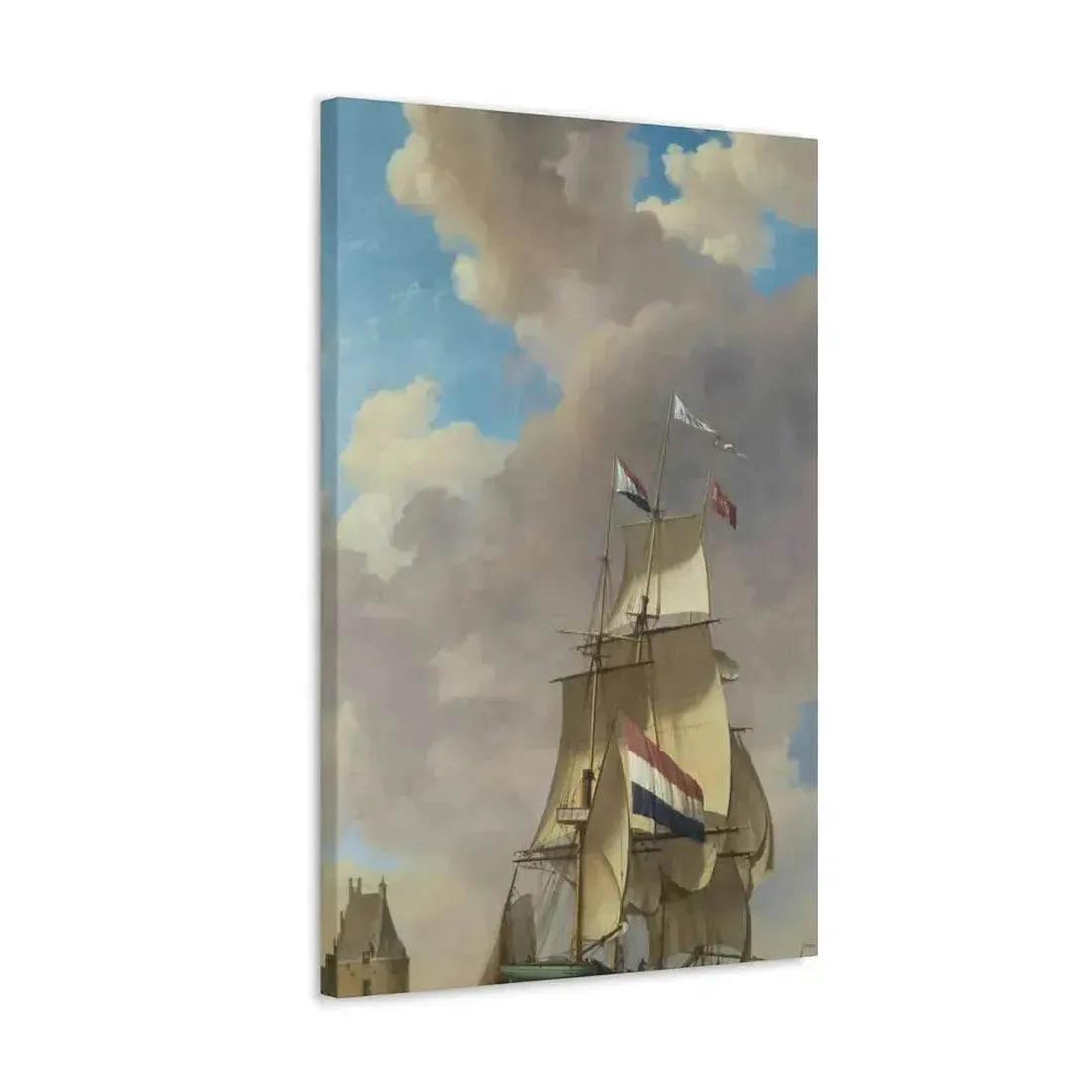 Johannes Hermanus Koekkoek (1778-1851) A Merchantman off Veere - Canvas Wall Art - The Sticker Space