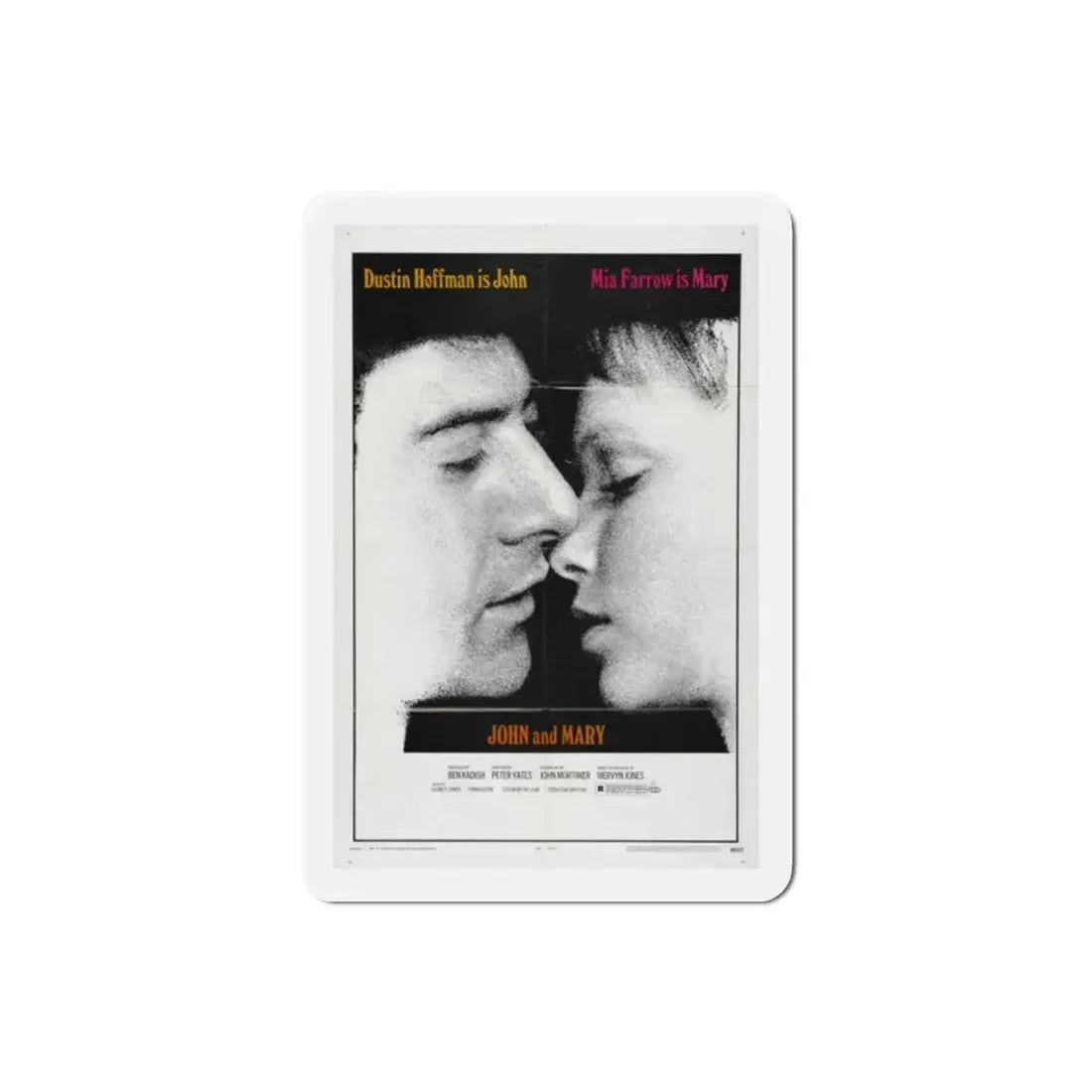 John and Mary 1969 Movie Poster Refrigerator Magnet 2 Inch - The Sticker Space
