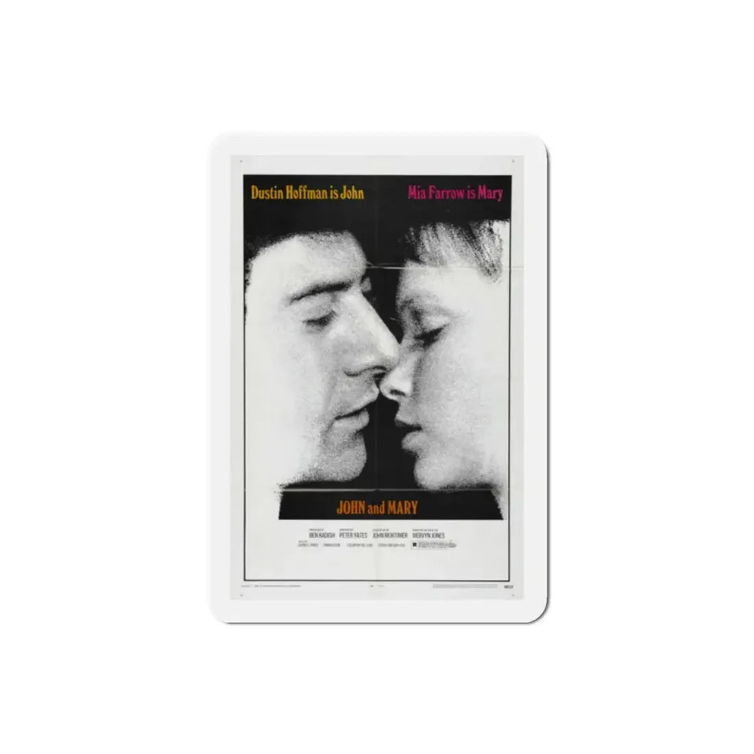 John and Mary 1969 Movie Poster Refrigerator Magnet - The Sticker Space