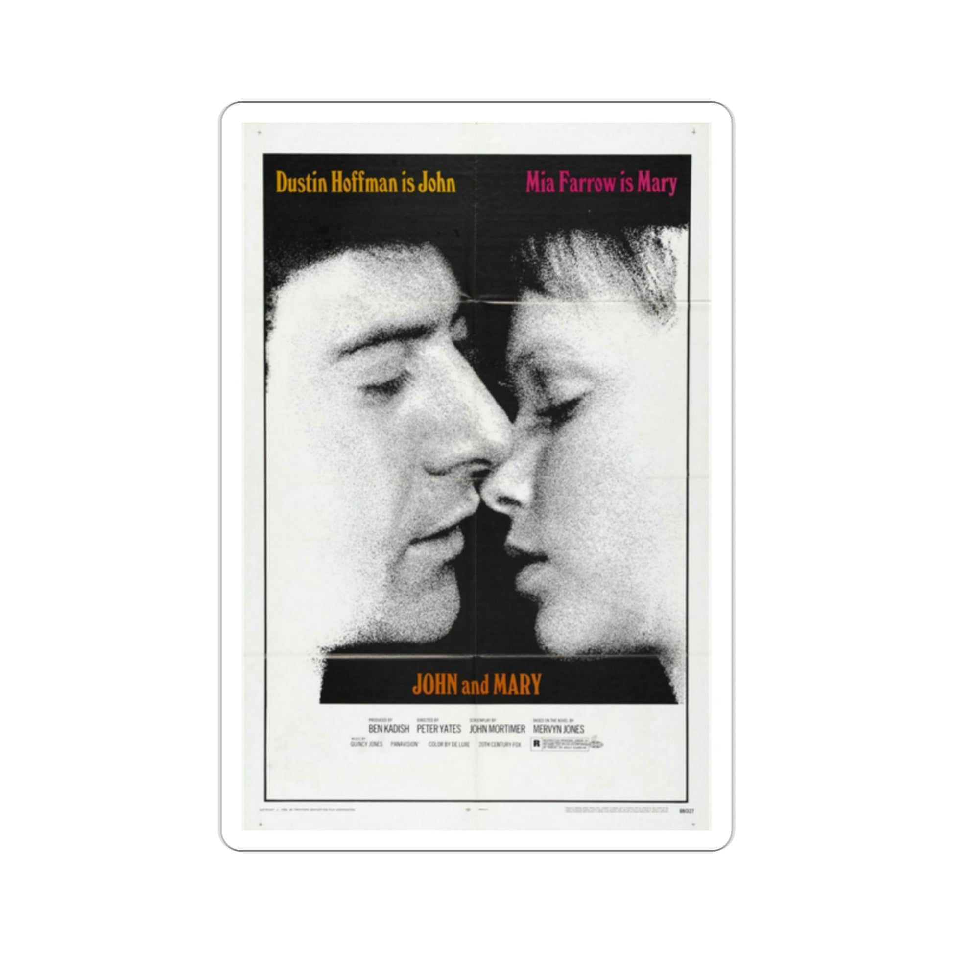 John and Mary 1969 Movie Poster STICKER Vinyl Die-Cut Decal-2 Inch-The Sticker Space