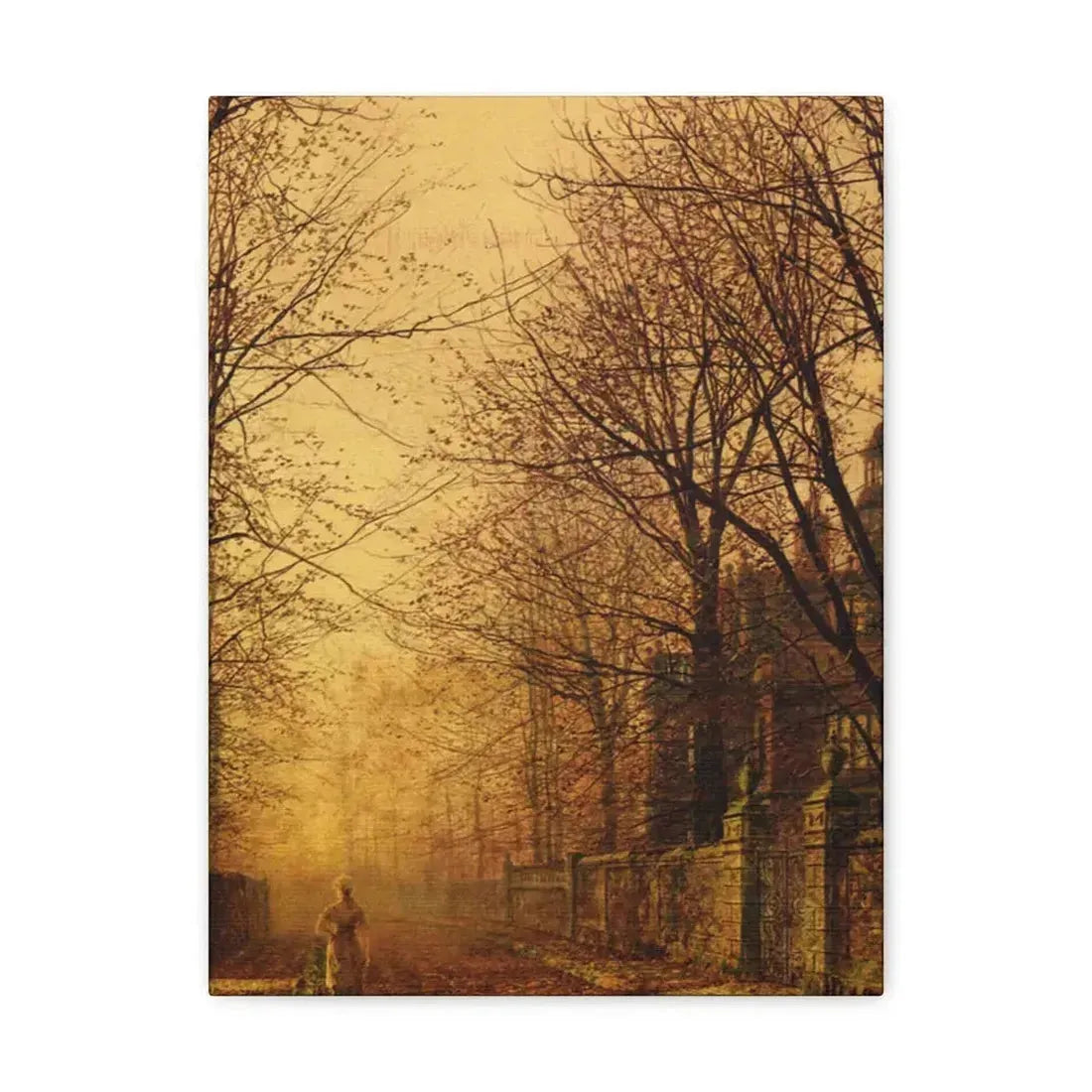 John Atkinson Grimshaw (1836-1893) A Golden Beam - Canvas Wall Art 12″ x 16″ 1.25" - The Sticker Space