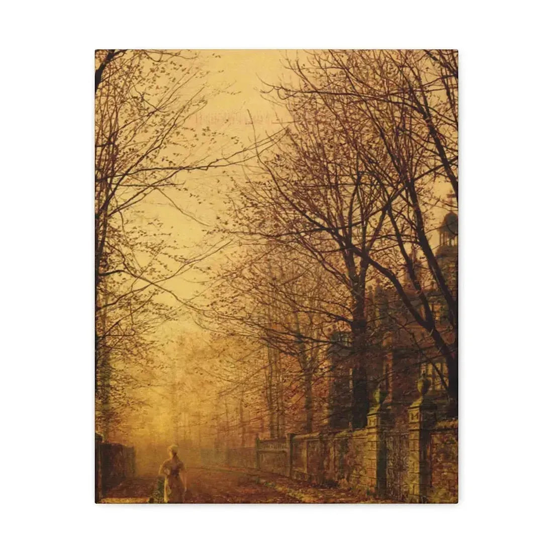 John Atkinson Grimshaw (1836-1893) A Golden Beam - Canvas Wall Art 16″ x 20″ 1.25" - The Sticker Space
