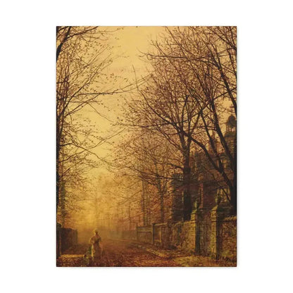John Atkinson Grimshaw (1836-1893) A Golden Beam - Canvas Wall Art 18″ x 24″ 1.25" - The Sticker Space