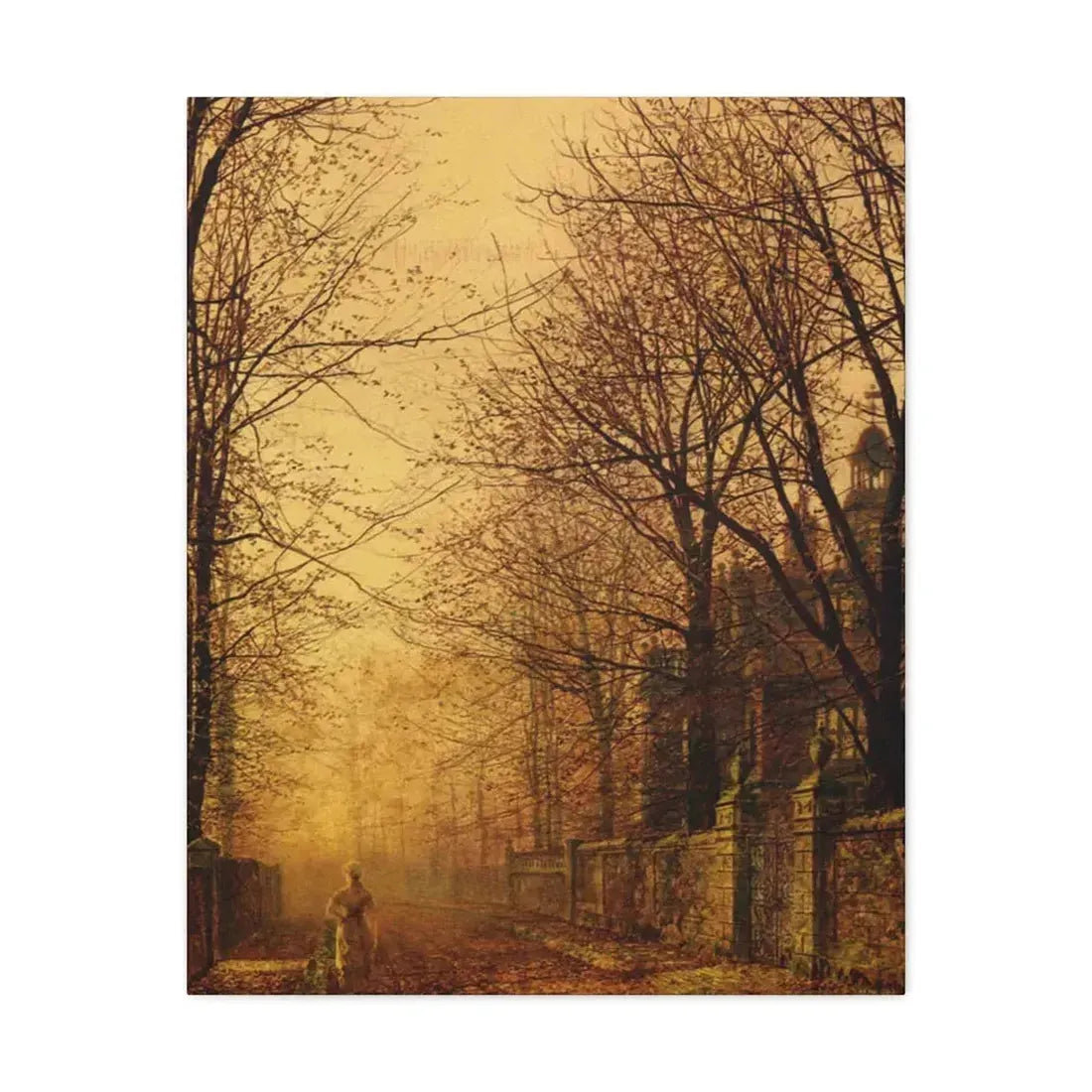 John Atkinson Grimshaw (1836-1893) A Golden Beam - Canvas Wall Art 24″ x 30″ 1.25" - The Sticker Space