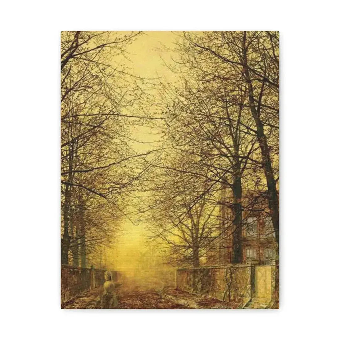 John Atkinson Grimshaw (1836-1893) A Golden Country Road - Canvas Wall Art 11″ x 14″ 1.25" - The Sticker Space