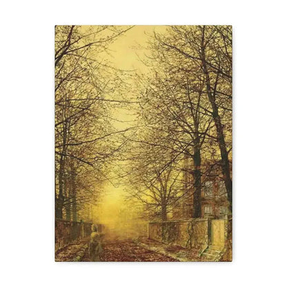 John Atkinson Grimshaw (1836-1893) A Golden Country Road - Canvas Wall Art 12″ x 16″ 1.25" - The Sticker Space