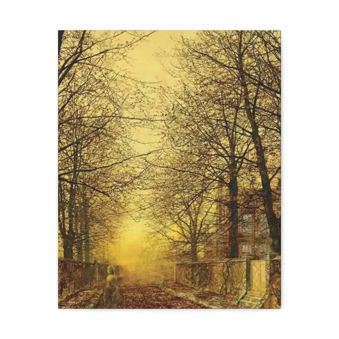 John Atkinson Grimshaw (1836-1893) A Golden Country Road - Canvas Wall Art 16″ x 20″ 1.25" - The Sticker Space
