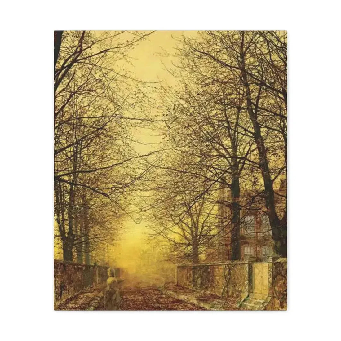 John Atkinson Grimshaw (1836-1893) A Golden Country Road - Canvas Wall Art 20″ x 24″ 1.25" - The Sticker Space