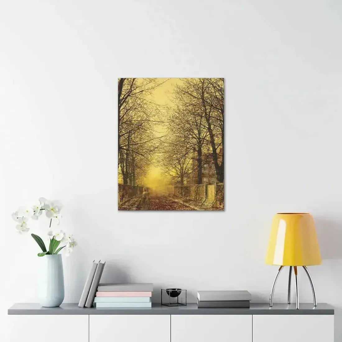 John Atkinson Grimshaw (1836-1893) A Golden Country Road - Canvas Wall Art - The Sticker Space
