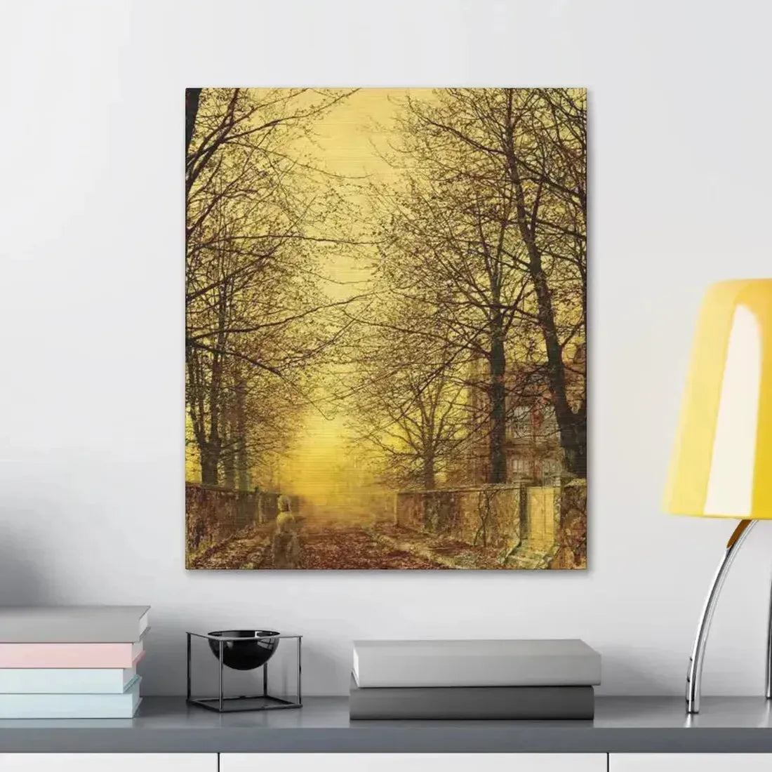 John Atkinson Grimshaw (1836-1893) A Golden Country Road - Canvas Wall Art - The Sticker Space