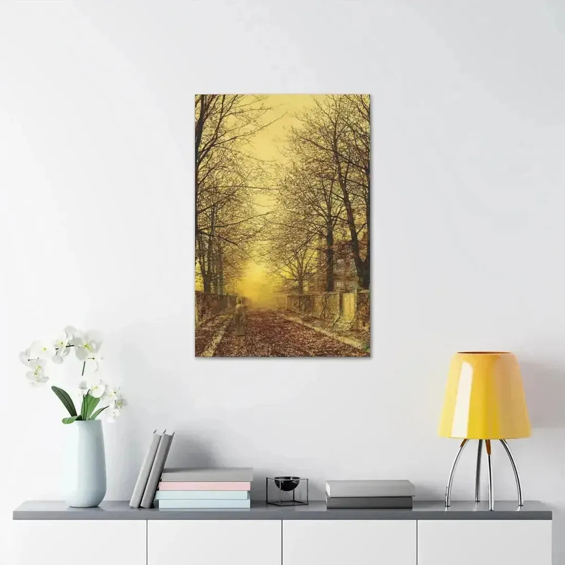 John Atkinson Grimshaw (1836-1893) A Golden Country Road - Canvas Wall Art - The Sticker Space