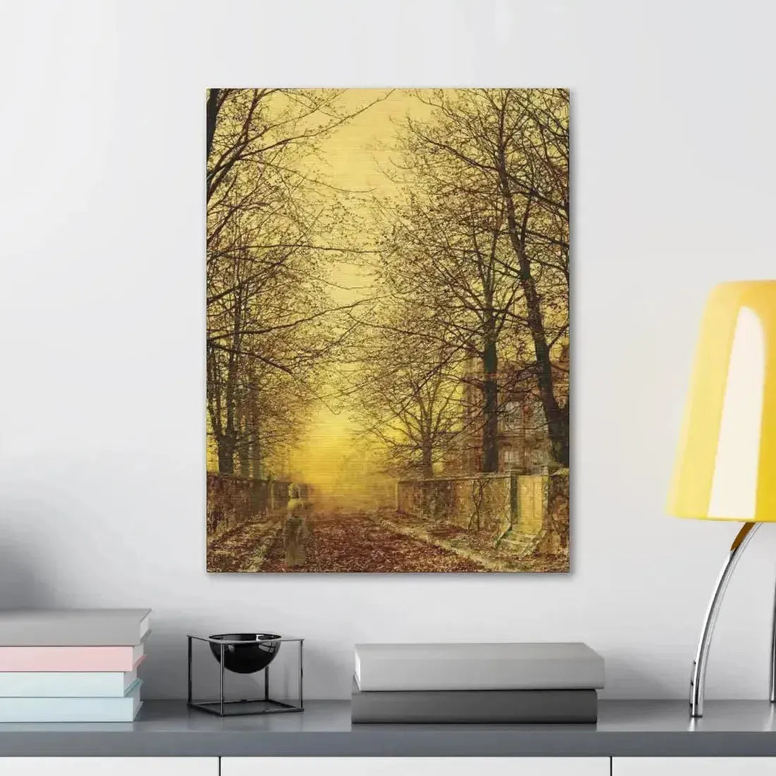 John Atkinson Grimshaw (1836-1893) A Golden Country Road - Canvas Wall Art - The Sticker Space