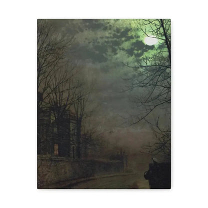 John Atkinson Grimshaw (1836-1893) A Lane In Headingley, Leeds - 1881 - Canvas Wall Art 11″ x 14″ 1.25" - The Sticker Space