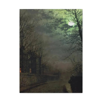 John Atkinson Grimshaw (1836-1893) A Lane In Headingley, Leeds - 1881 - Canvas Wall Art 18″ x 24″ 1.25" - The Sticker Space