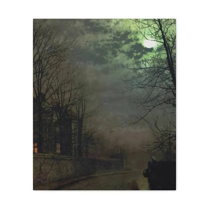 John Atkinson Grimshaw (1836-1893) A Lane In Headingley, Leeds - 1881 - Canvas Wall Art 20″ x 24″ 1.25" - The Sticker Space