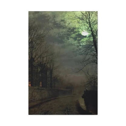 John Atkinson Grimshaw (1836-1893) A Lane In Headingley, Leeds - 1881 - Canvas Wall Art 20″ x 30″ 1.25" - The Sticker Space