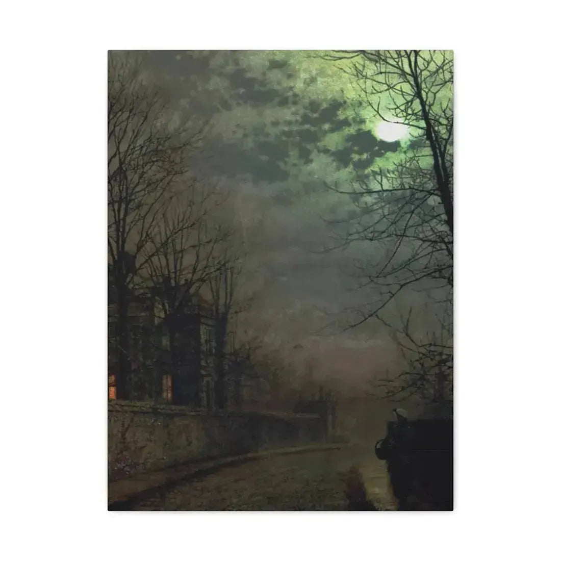 John Atkinson Grimshaw (1836-1893) A Lane In Headingley, Leeds - 1881 - Canvas Wall Art - The Sticker Space