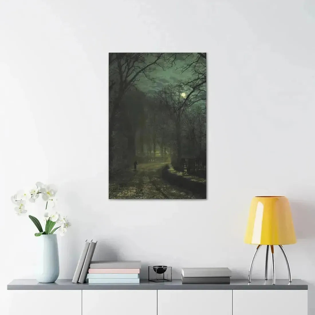 John Atkinson Grimshaw (1836-1893) A Yorkshire Lane in November - 1873 - Canvas Wall Art - The Sticker Space