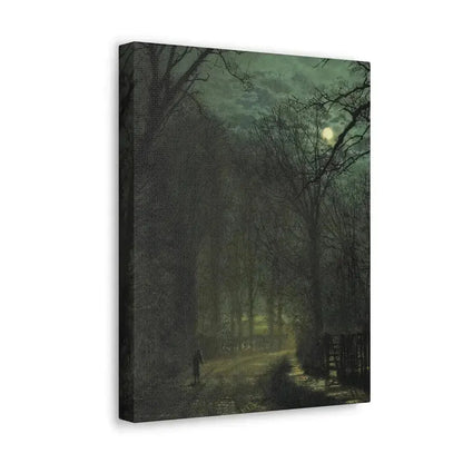 John Atkinson Grimshaw (1836-1893) A Yorkshire Lane in November - 1873 - Canvas Wall Art - The Sticker Space