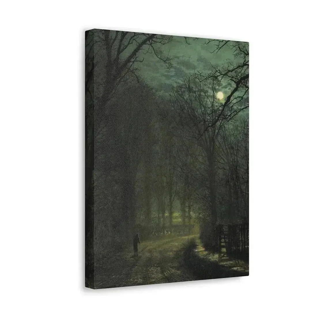 John Atkinson Grimshaw (1836-1893) A Yorkshire Lane in November - 1873 - Canvas Wall Art - The Sticker Space