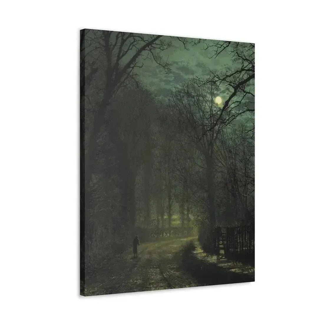 John Atkinson Grimshaw (1836-1893) A Yorkshire Lane in November - 1873 - Canvas Wall Art - The Sticker Space