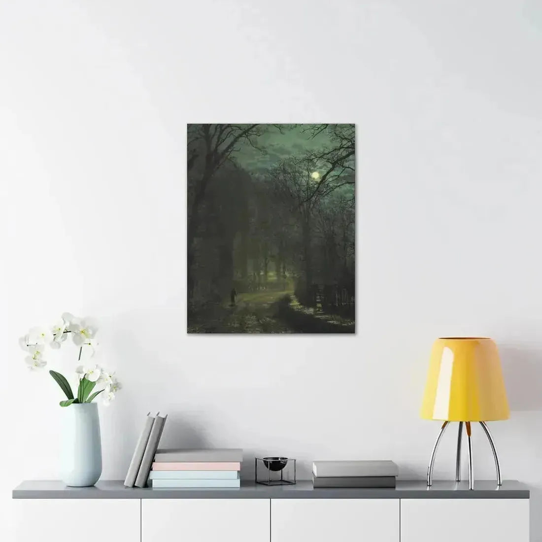 John Atkinson Grimshaw (1836-1893) A Yorkshire Lane in November - 1873 - Canvas Wall Art - The Sticker Space