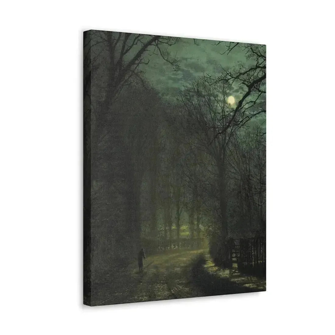 John Atkinson Grimshaw (1836-1893) A Yorkshire Lane in November - 1873 - Canvas Wall Art - The Sticker Space