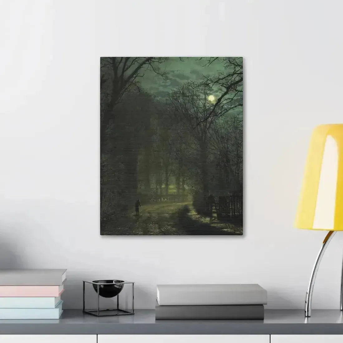 John Atkinson Grimshaw (1836-1893) A Yorkshire Lane in November - 1873 - Canvas Wall Art - The Sticker Space