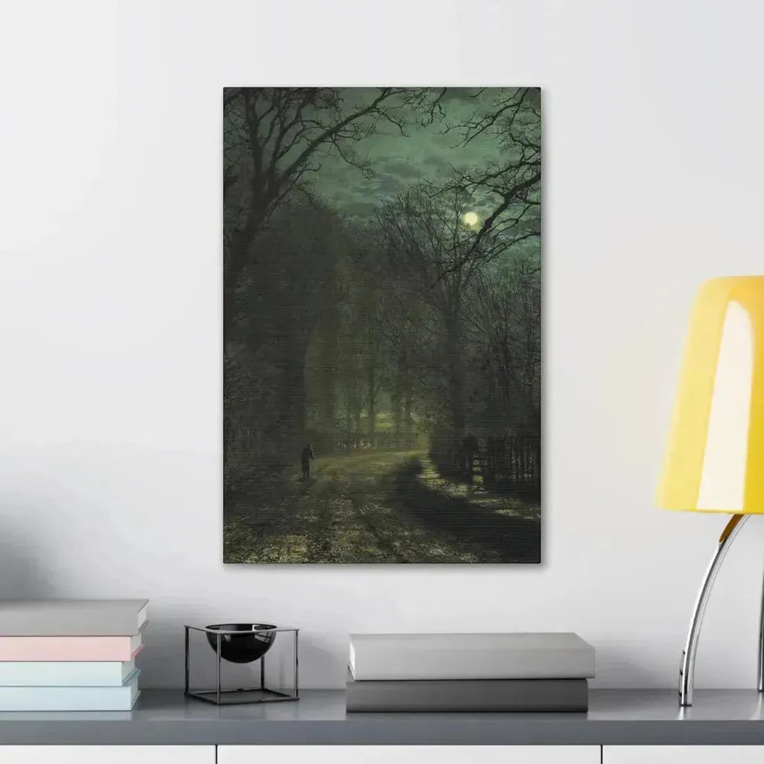 John Atkinson Grimshaw (1836-1893) A Yorkshire Lane in November - 1873 - Canvas Wall Art - The Sticker Space