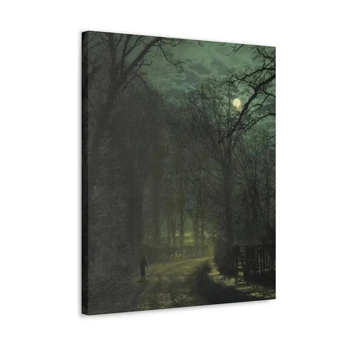 John Atkinson Grimshaw (1836-1893) A Yorkshire Lane in November - 1873 - Canvas Wall Art - The Sticker Space