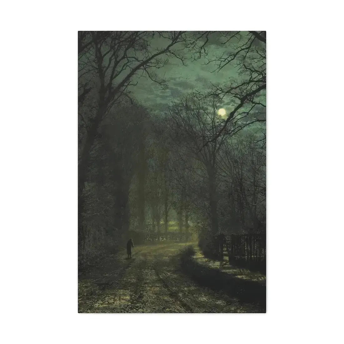 John Atkinson Grimshaw (1836-1893) A Yorkshire Lane in November - 1873 - Canvas Wall Art - The Sticker Space
