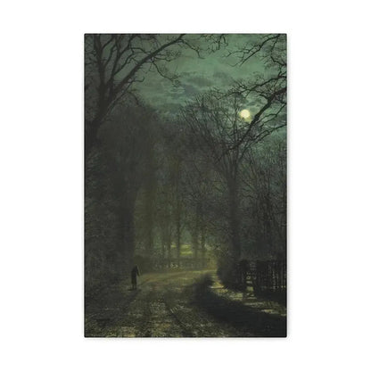 John Atkinson Grimshaw (1836-1893) A Yorkshire Lane in November - 1873 - Canvas Wall Art - The Sticker Space