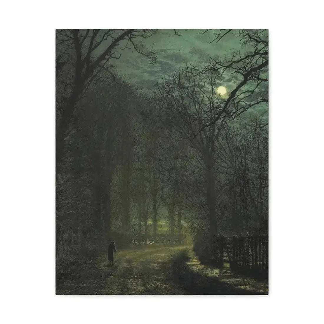 John Atkinson Grimshaw (1836-1893) A Yorkshire Lane in November - 1873 - Canvas Wall Art - The Sticker Space