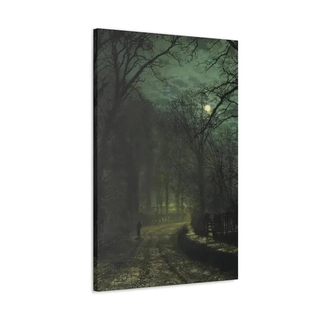 John Atkinson Grimshaw (1836-1893) A Yorkshire Lane in November - 1873 - Canvas Wall Art - The Sticker Space