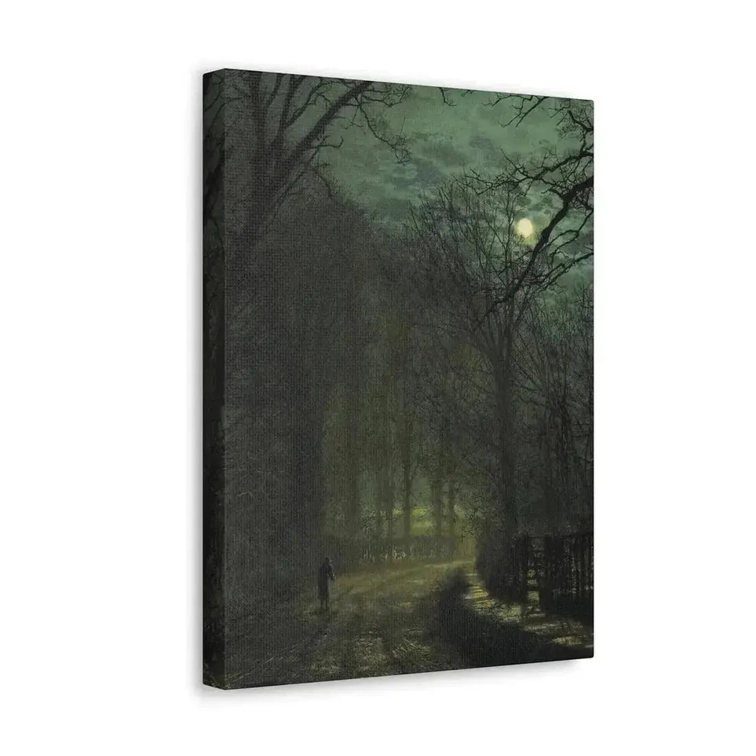 John Atkinson Grimshaw (1836-1893) A Yorkshire Lane in November - 1873 - Canvas Wall Art - The Sticker Space