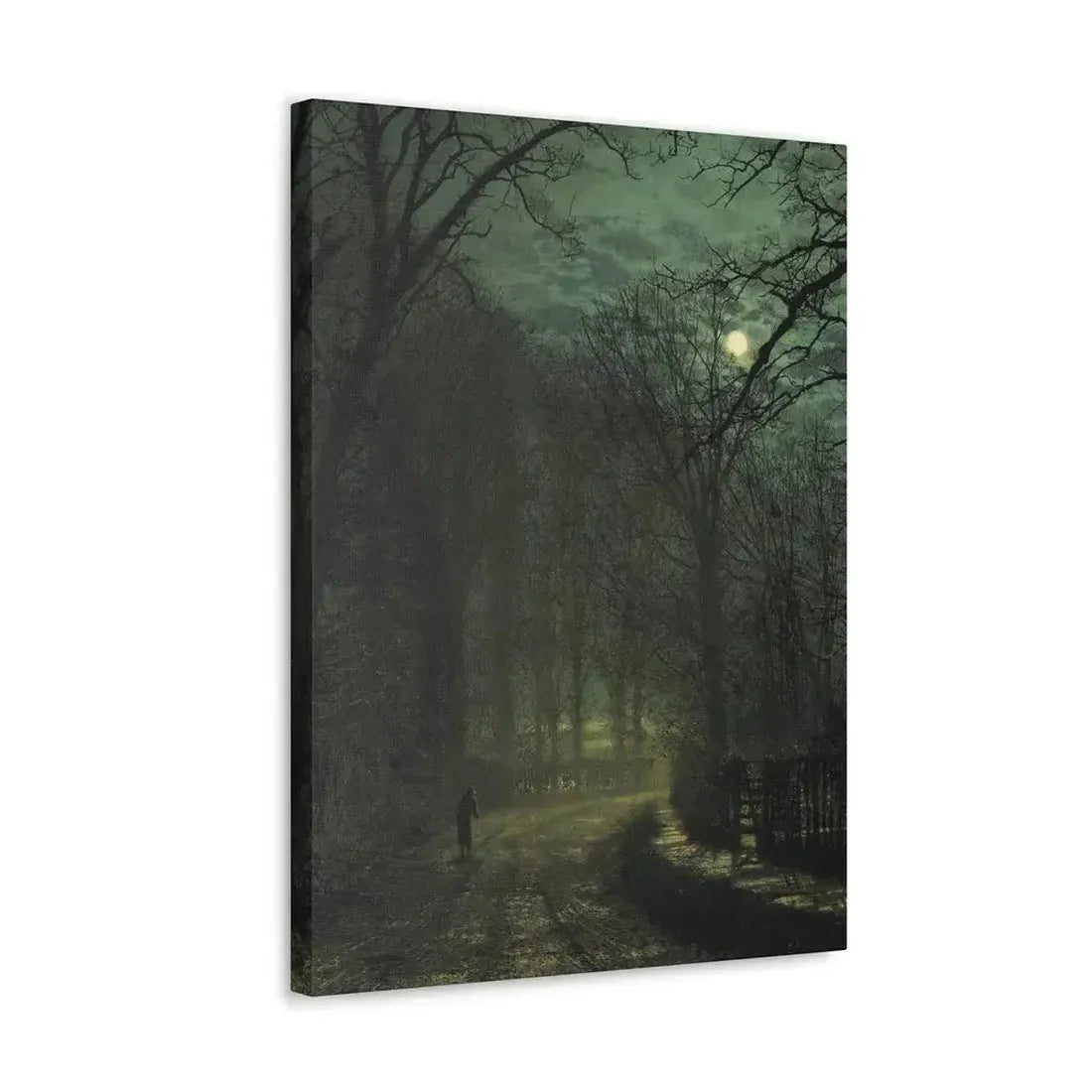 John Atkinson Grimshaw (1836-1893) A Yorkshire Lane in November - 1873 - Canvas Wall Art - The Sticker Space