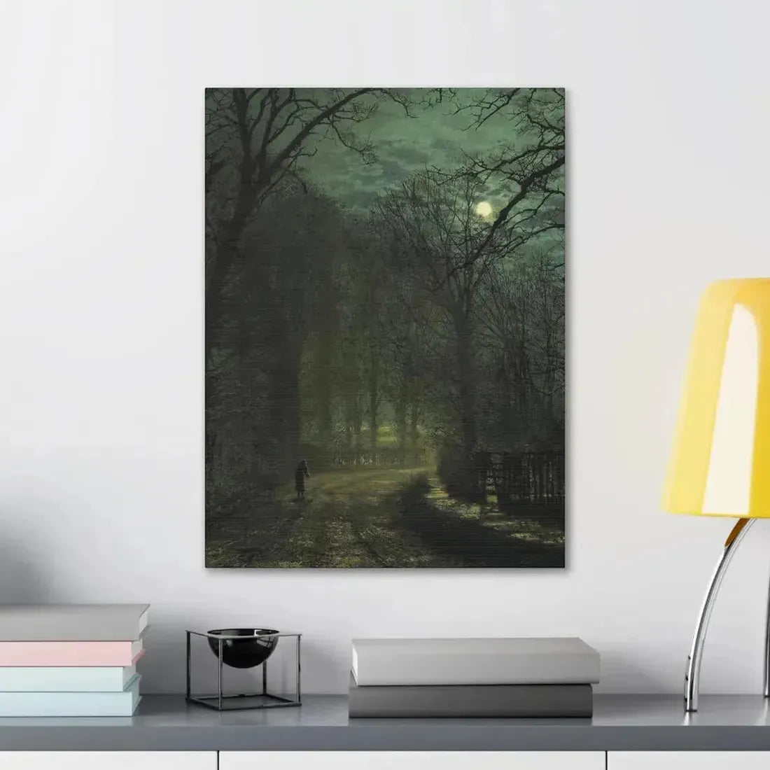 John Atkinson Grimshaw (1836-1893) A Yorkshire Lane in November - 1873 - Canvas Wall Art - The Sticker Space