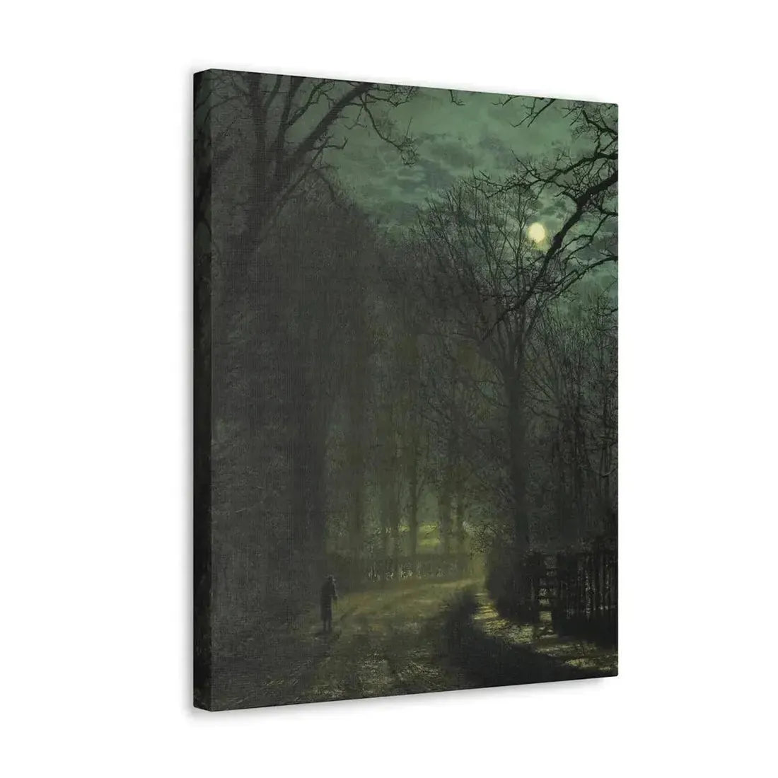 John Atkinson Grimshaw (1836-1893) A Yorkshire Lane in November - 1873 - Canvas Wall Art - The Sticker Space