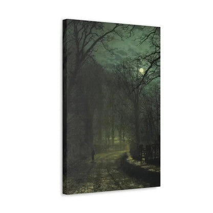 John Atkinson Grimshaw (1836-1893) A Yorkshire Lane in November - 1873 - Canvas Wall Art - The Sticker Space