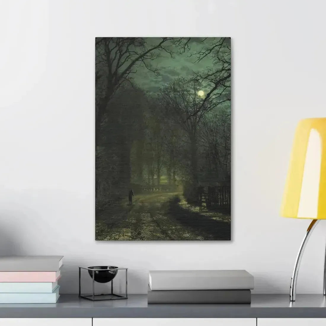 John Atkinson Grimshaw (1836-1893) A Yorkshire Lane in November - 1873 - Canvas Wall Art - The Sticker Space