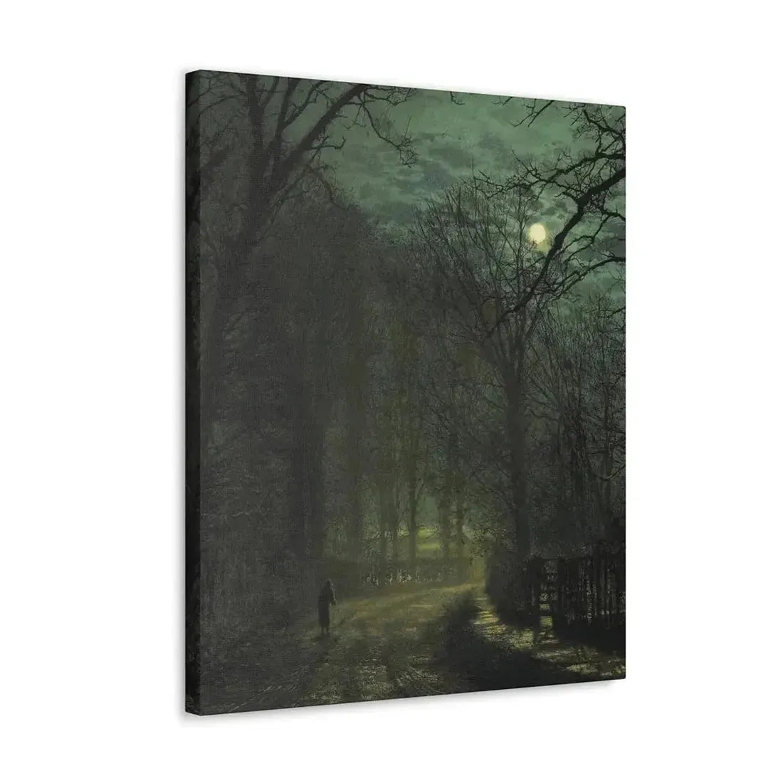 John Atkinson Grimshaw (1836-1893) A Yorkshire Lane in November - 1873 - Canvas Wall Art - The Sticker Space