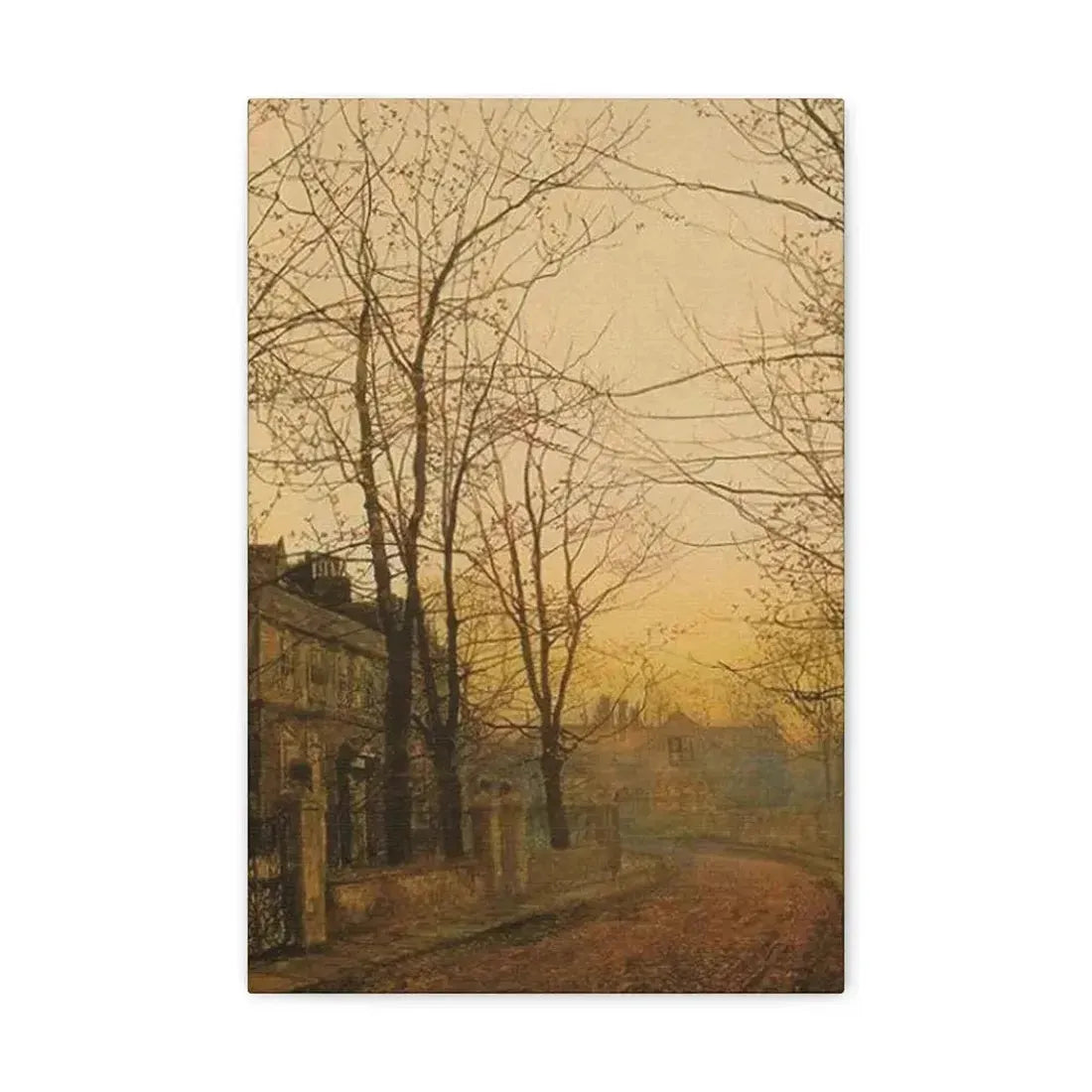 John Atkinson Grimshaw (1836-1893) An Autumn Idyll - 1885 - Canvas Wall Art 12" x 18" 1.25" - The Sticker Space