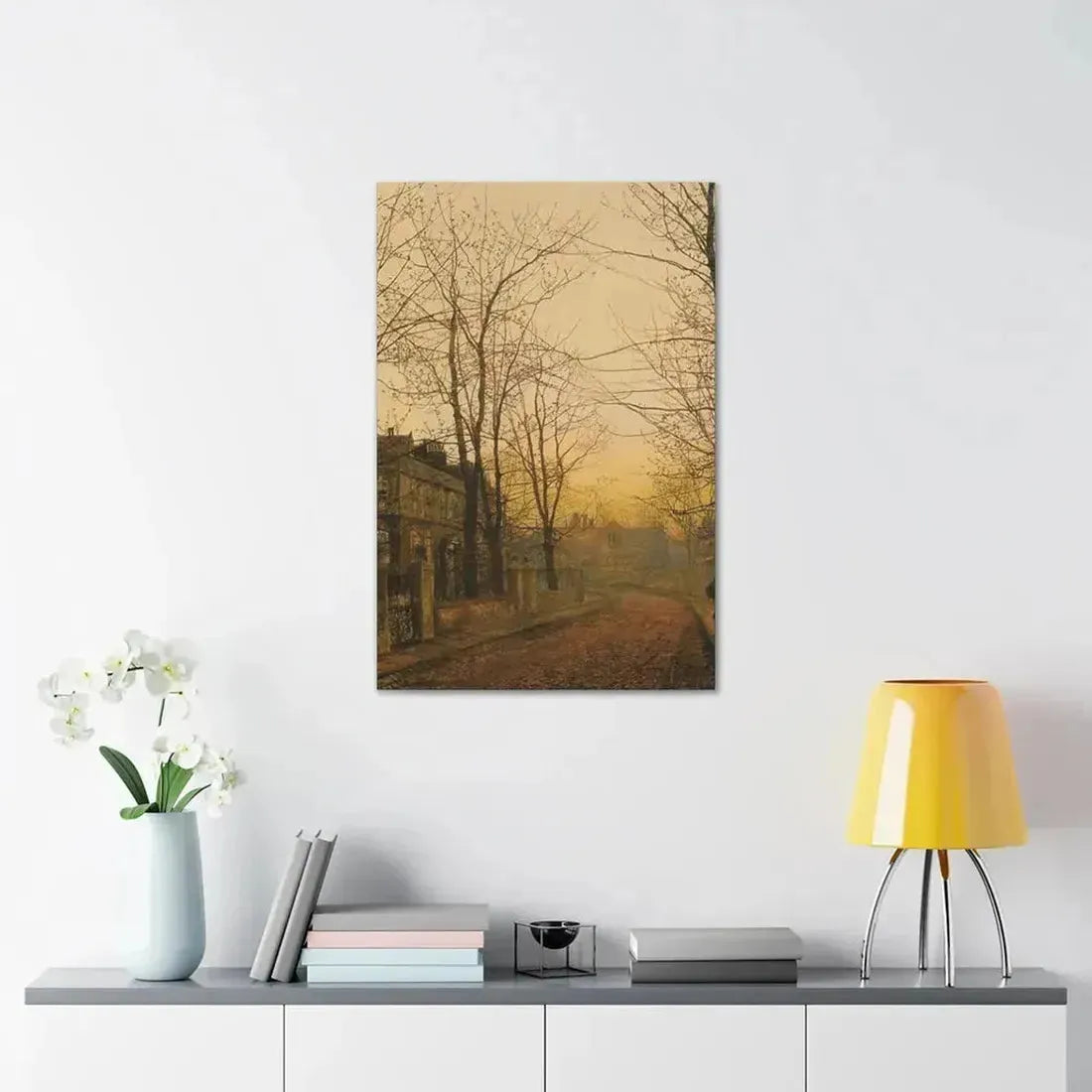 John Atkinson Grimshaw (1836-1893) An Autumn Idyll - 1885 - Canvas Wall Art - The Sticker Space