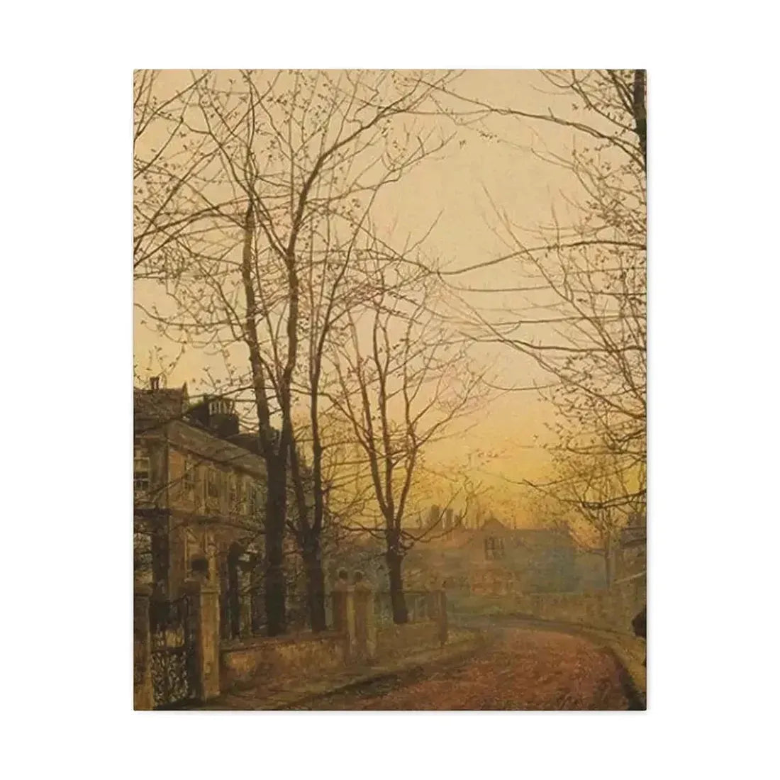 John Atkinson Grimshaw (1836-1893) An Autumn Idyll - 1885 - Canvas Wall Art - The Sticker Space