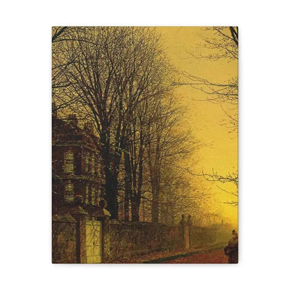 John Atkinson Grimshaw (1836-1893) Autumn Gold - Canvas Wall Art 11″ x 14″ 1.25" - The Sticker Space