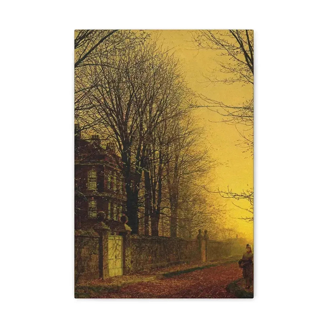 John Atkinson Grimshaw (1836-1893) Autumn Gold - Canvas Wall Art 12" x 18" 1.25" - The Sticker Space