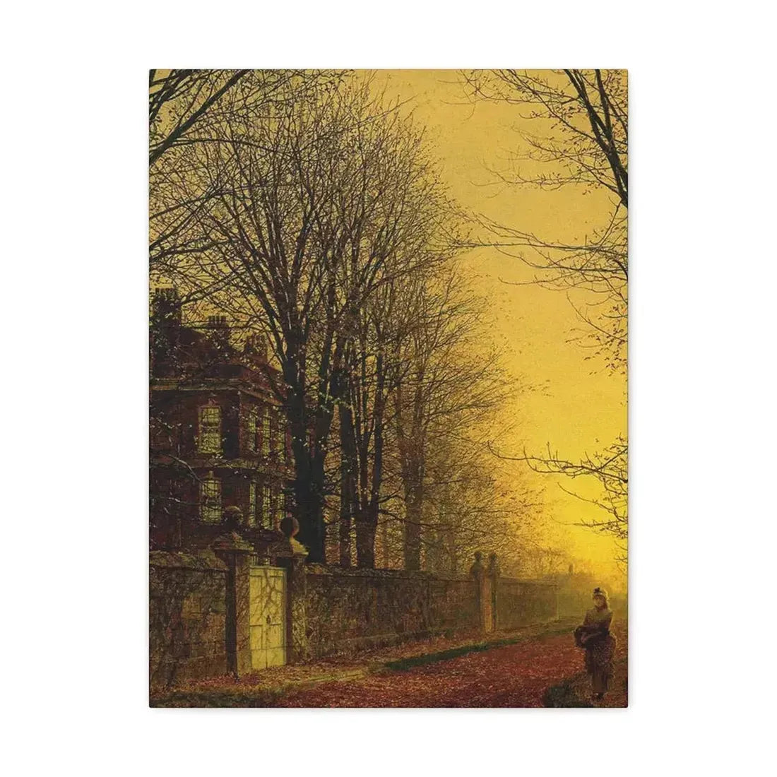 John Atkinson Grimshaw (1836-1893) Autumn Gold - Canvas Wall Art 18″ x 24″ 1.25" - The Sticker Space