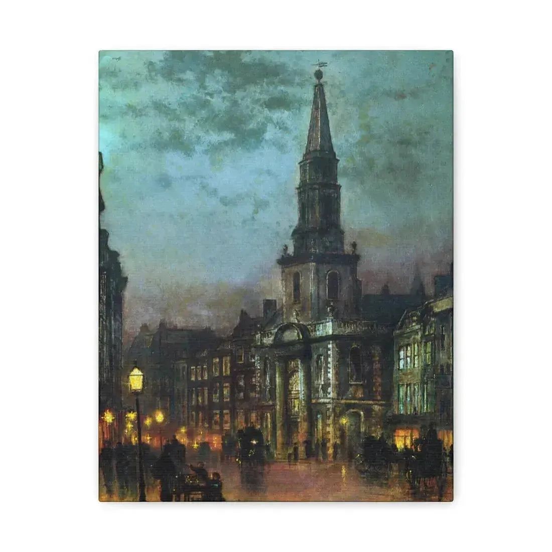John Atkinson Grimshaw (1836-1893) Blackman Street, London - 1885 - Canvas Wall Art 11″ x 14″ 1.25" - The Sticker Space